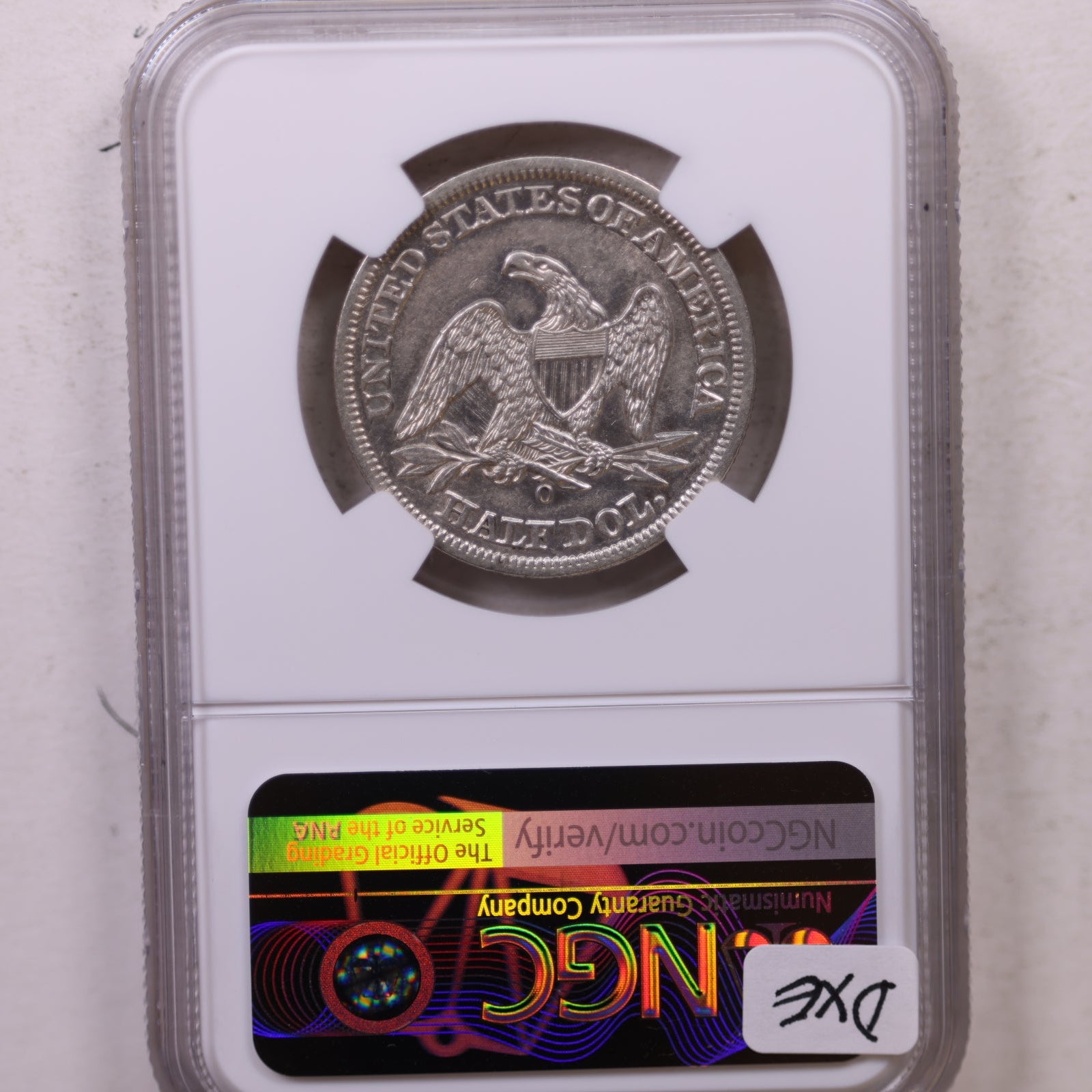 1858-O Seated Liberty Half Dollar, Nice Eye Appeal Coin, NGC AU-55. Store #GHR112.