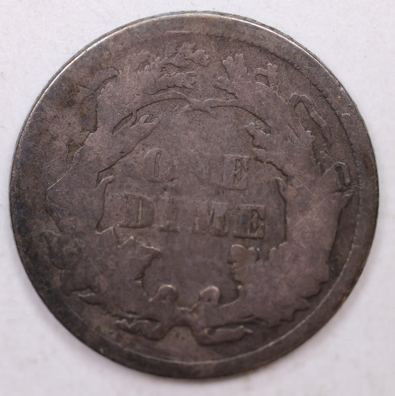 1861 Seated Liberty Dime, Collectible Circulated Coin, Store Sale