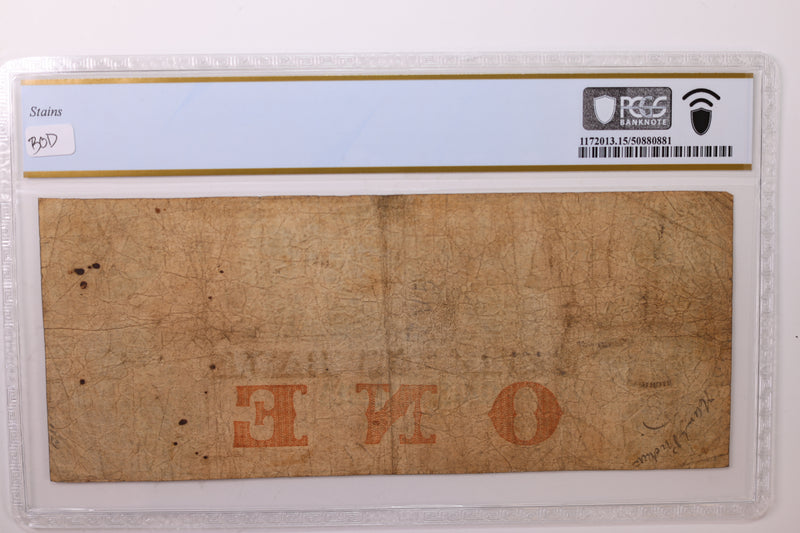 1854 $1., Middletown, DE., Altered MICH, Obsolete Currency., PCGS F-15., STORE
