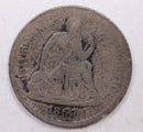 1863-S Seated Liberty Dime, Collectible Circulated Coin, Store Sale