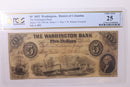 1853 $5., Washington, D.C., Obsolete Currency., PCGS VF-25., STORE