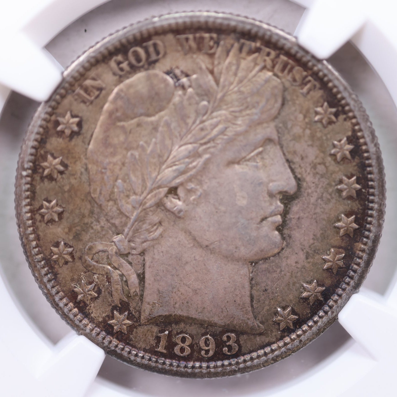 1893-S Barber Silver Half Dollar, Nice Toned Coin, NGC MS-61. Store Sale #GHR116.