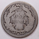 1864-S Seated Liberty Dime, Collectible Circulated Details Coin, Store Sale