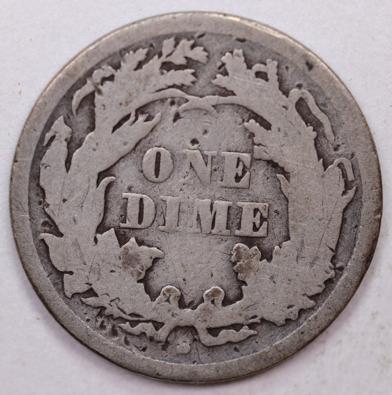1864-S Seated Liberty Dime, Collectible Circulated Details Coin, Store Sale