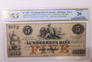 1857 $5., Dubuque, IA., Grand Haven, MI., Obsolete Currency., PCGS VF-20., STORE