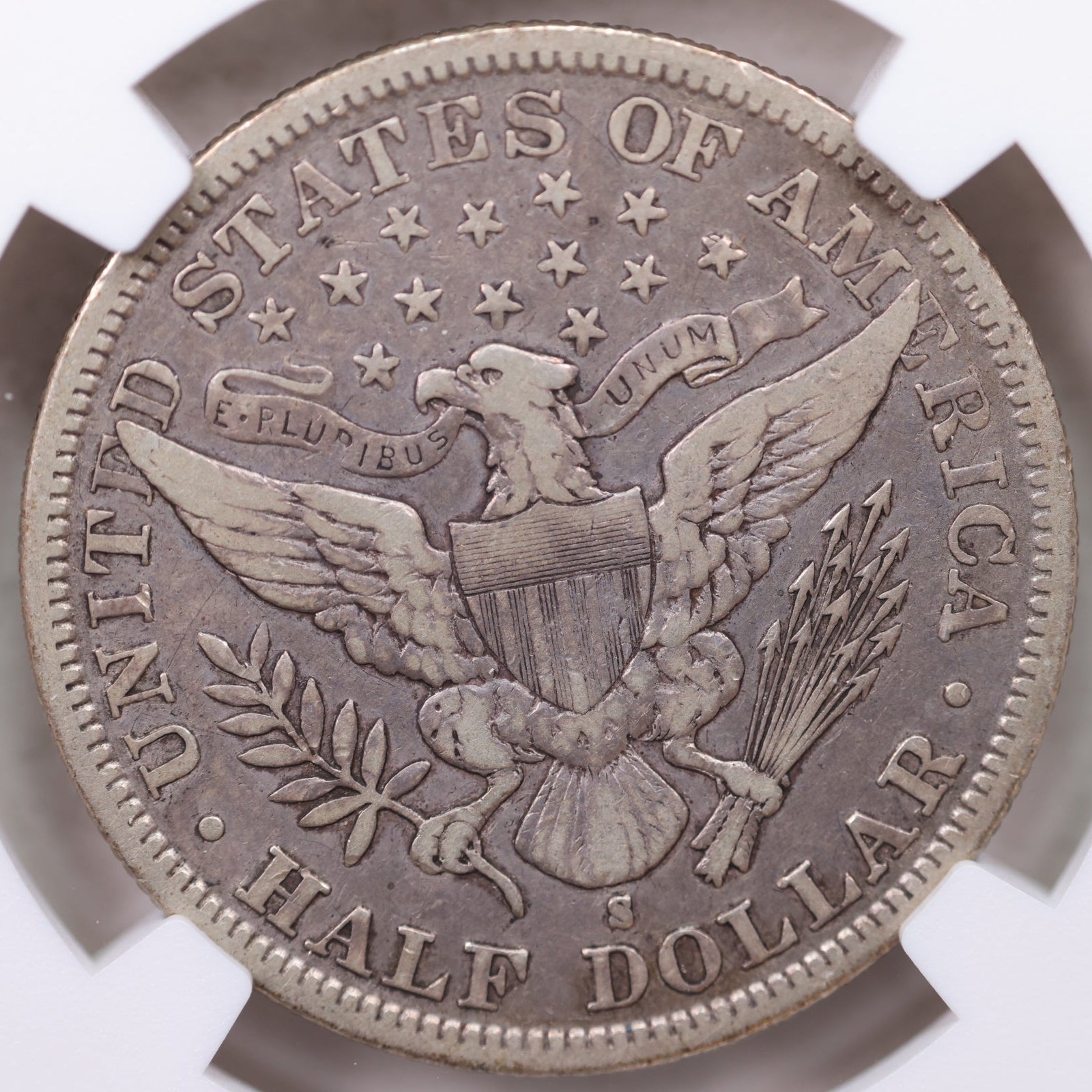 1896-S Barber Silver Half Dollar, Circulated Coin, NGC VF-20. Store Sale #GHR118.