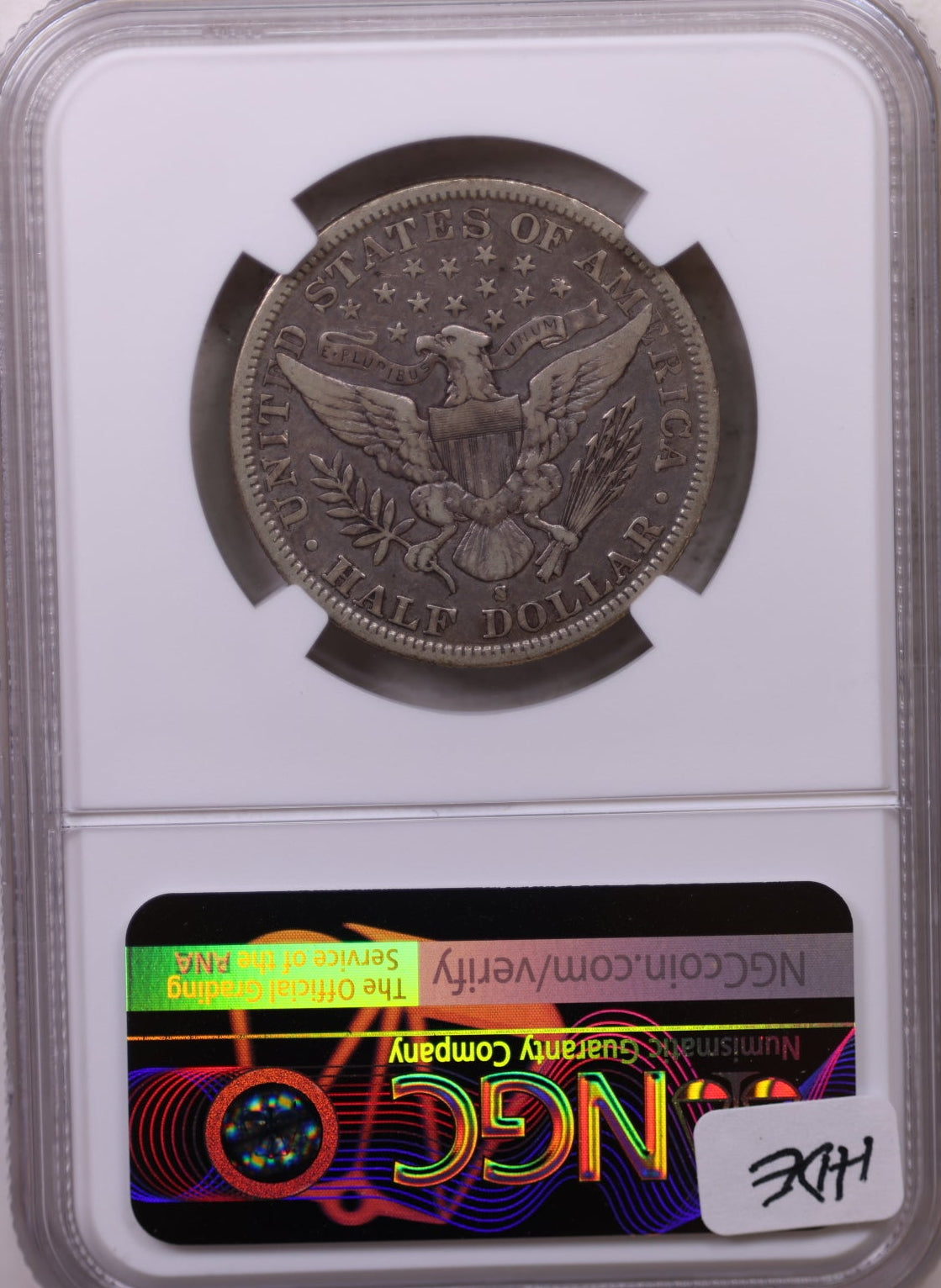 1896-S Barber Silver Half Dollar, Circulated Coin, NGC VF-20. Store Sale #GHR118.