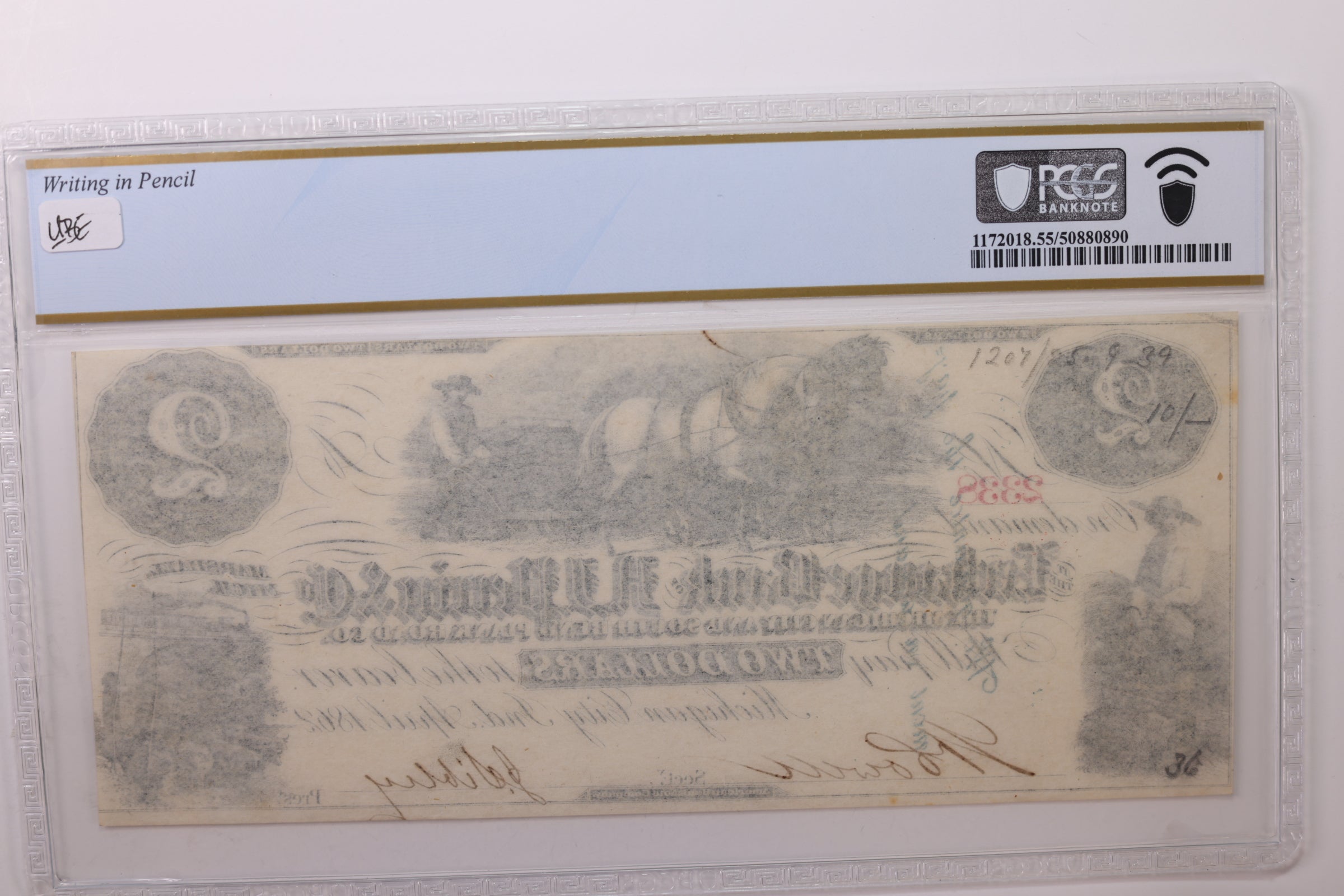 1862 $2., Marshall, MI., (MICH City, IN)., Obsolete Currency., PCGS AU-55., STORE #GMI067