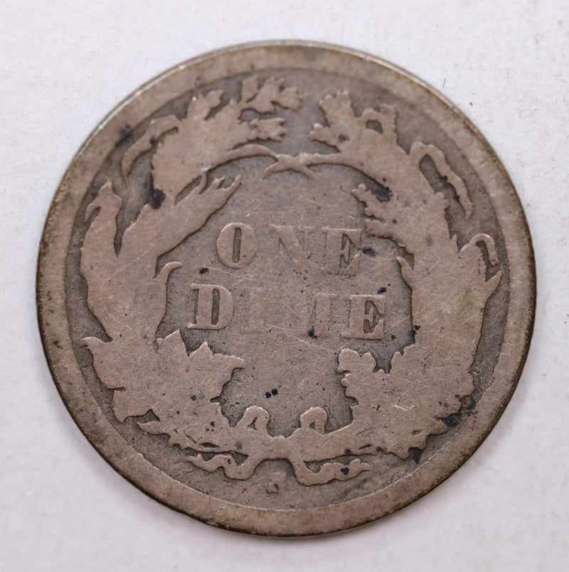 1868-S Seated Liberty Dime, Collectible Circulated Coin, Store Sale