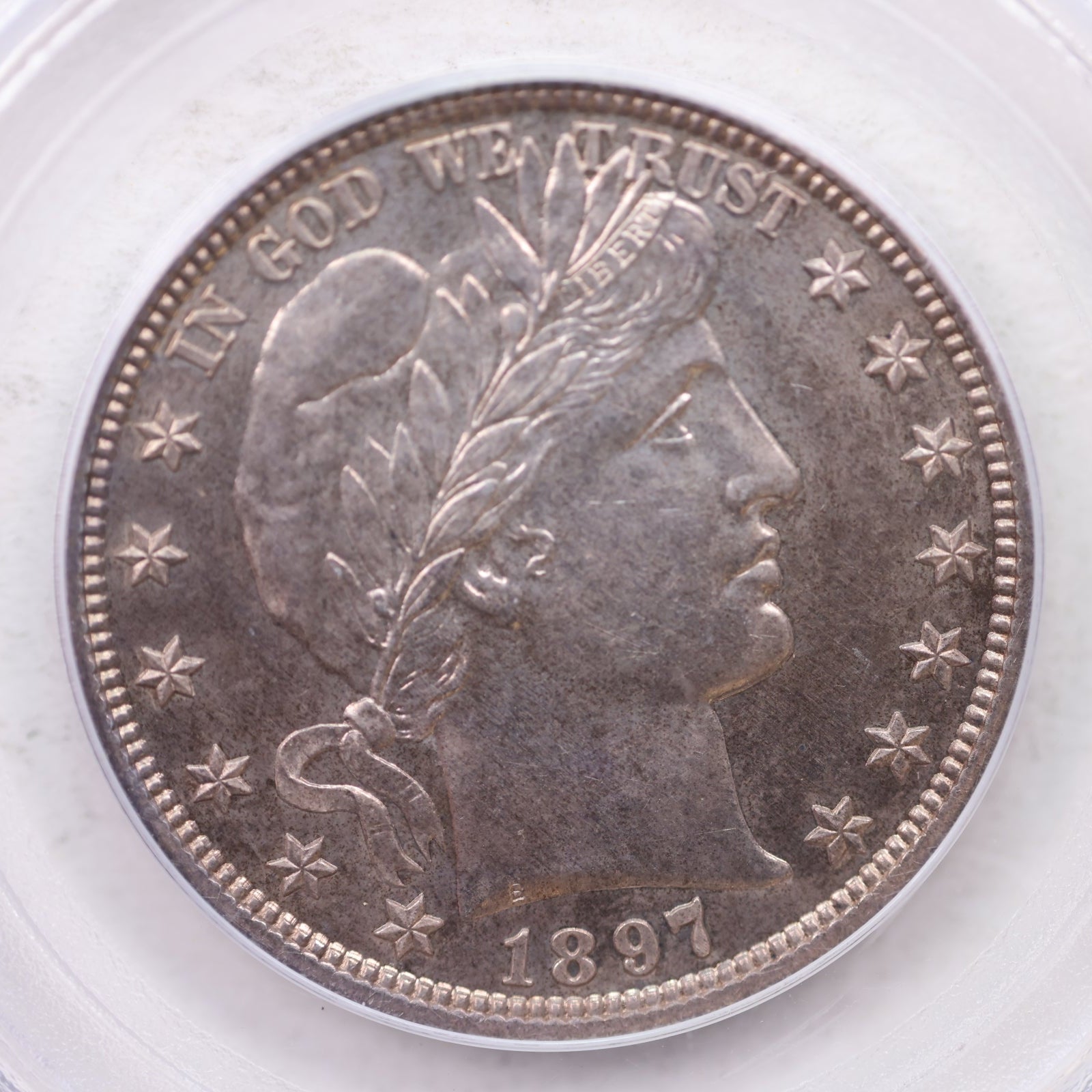 1897 Barber Silver Half Dollar, "Proof Strike", PCGS PR-63. Store Sale #GHR119.