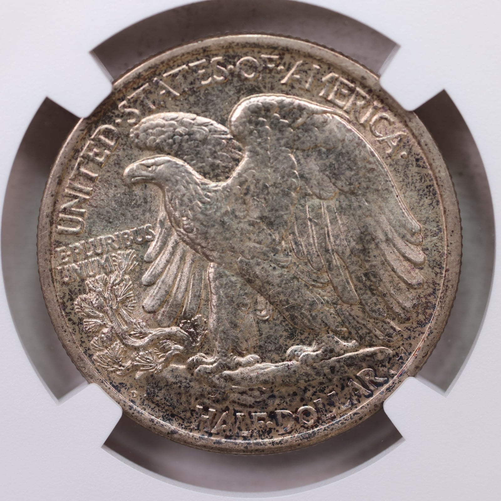 1917-D Walking Liberty Half Dollar, Reverse Mint Mark, NGC MS-64. Store #GHR122.