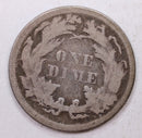 1871 Seated Liberty Dime, Collectible Circulated Coin, Store Sale