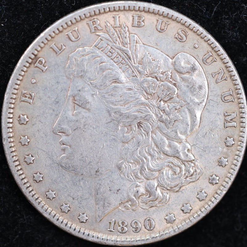 1890 Morgan Silver Dollar, Very Fine Circulated Coin, Store
