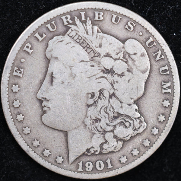 1901-O Morgan Silver Dollar, Affordable Circulated Coin, Store #112717