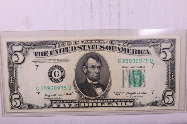 1950 C, $5., Federal Reserve Note., Circulated., Store #0752