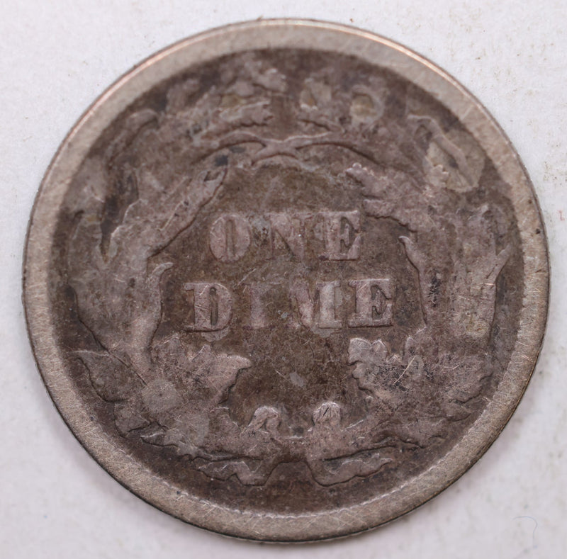 1874 Seated Liberty Dime, Circulated Coin, Store Sale