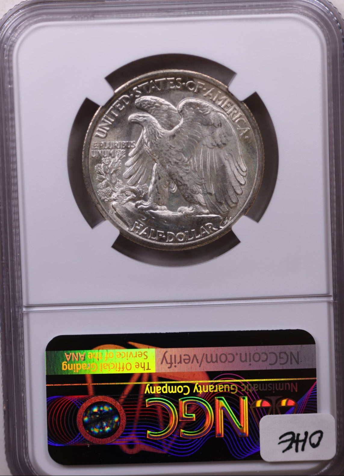 1937-S Walking Liberty Silver Half Dollar, Mint State, NGC MS-66. Store #GHR125.