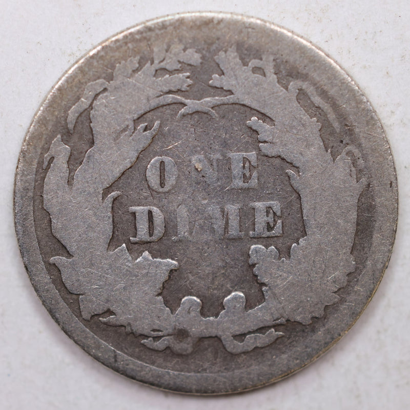 1875 Seated Liberty Dime, Collectible Circulated Coin, Store Sale
