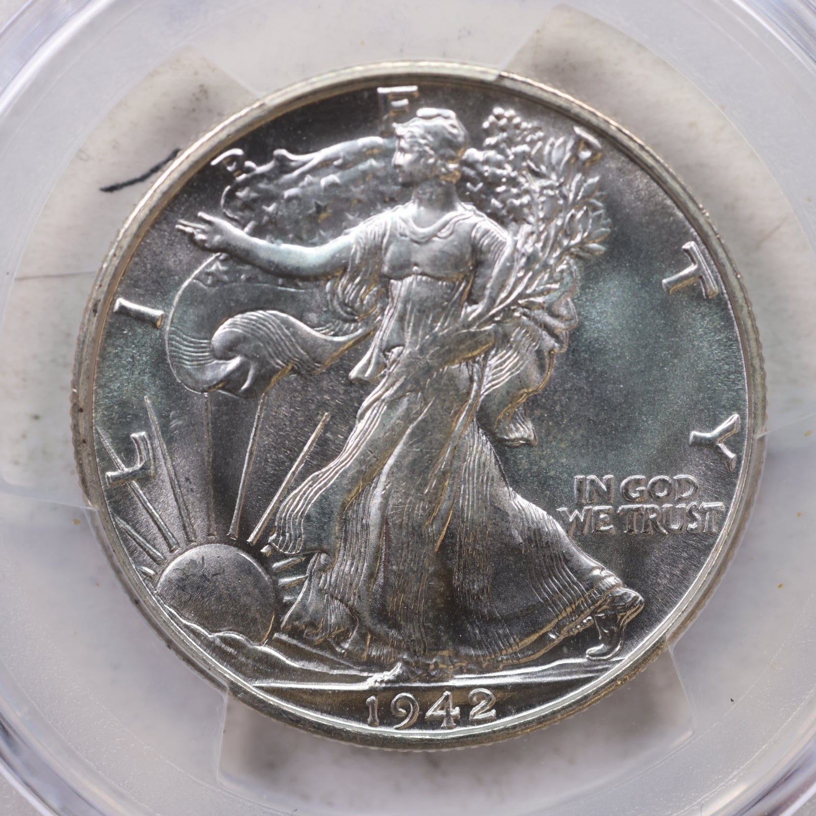 1942-S Walking Liberty Silver Half Dollar, Mint State, PCGS MS-66. Store #GHR127.
