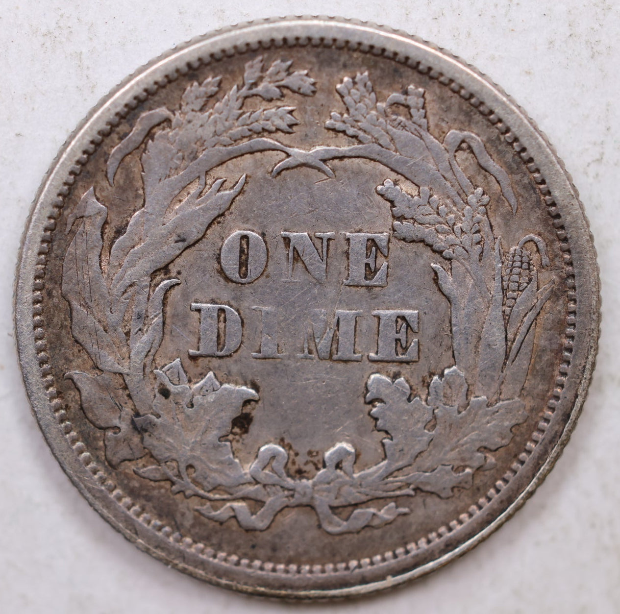 1876 Seated Liberty Dime, Collector Circulated Coin, Store Sale #DE754.