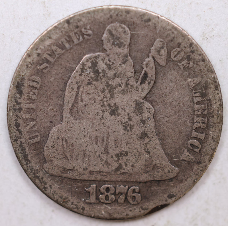1876-S Seated Liberty Dime, Collector Circulated Coin, Store Sale