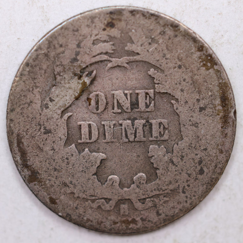 1876-S Seated Liberty Dime, Collector Circulated Coin, Store Sale
