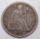 1877 Seated Liberty Dime, Collector Circulated Coin, Store Sale