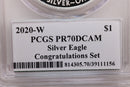 2020-W American Silver Eagle, Proof Strike, PCGS Premier PF-70, Store