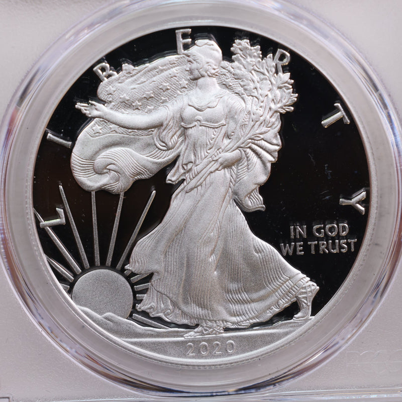 2020-W American Silver Eagle, Proof Strike, PCGS Premier PF-70, Store