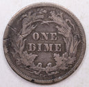 1878-CC Seated Liberty Dime, Detailed Collector Circulated Coin, Store Sale
