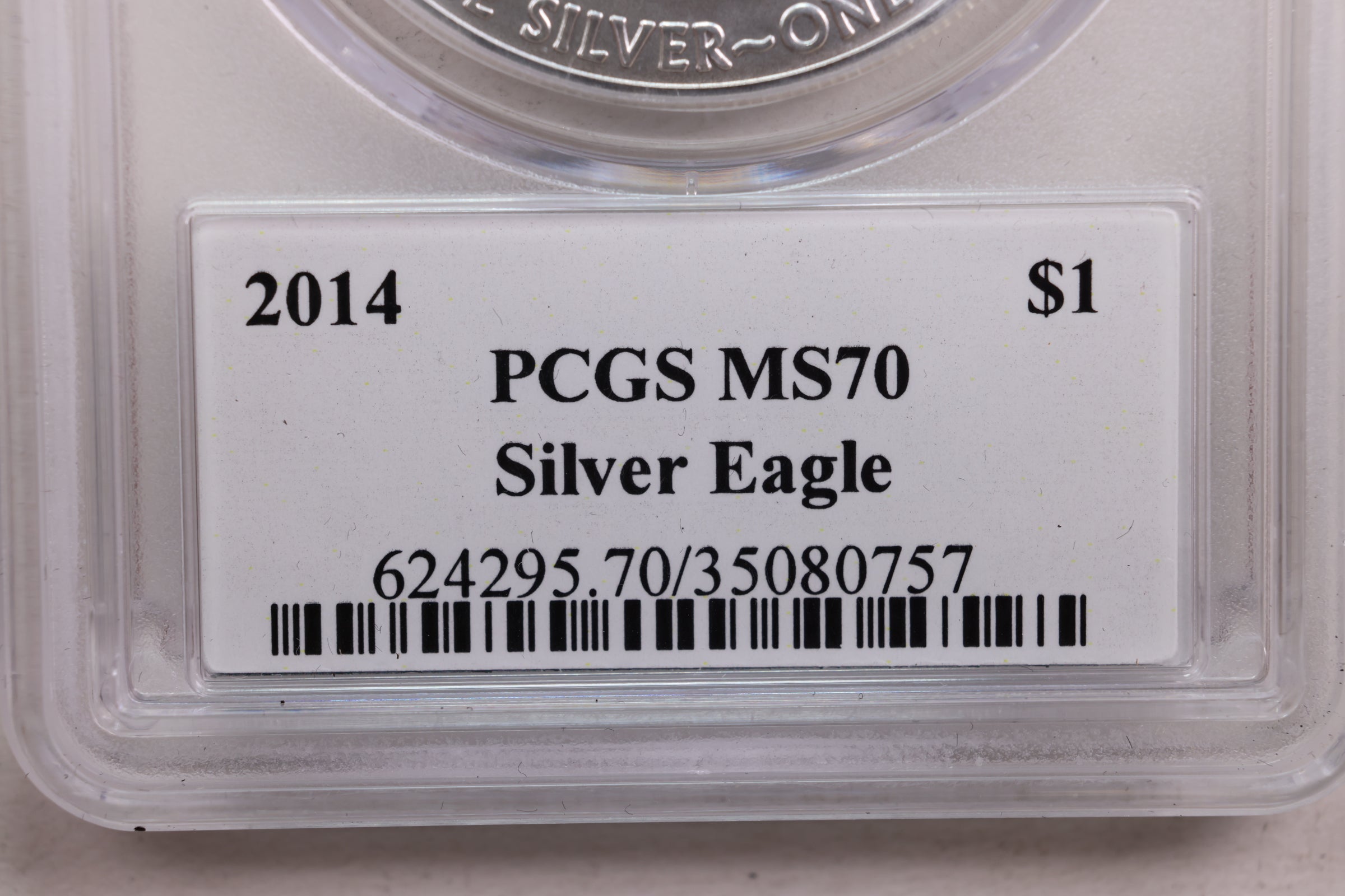 2014 American Silver Eagle, Business Strike, PCGS Premier MS-70, Store# AE0222.