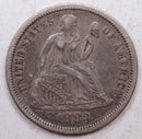 1883 Seated Liberty Dime, Collector Circulated Coin, Store Sale