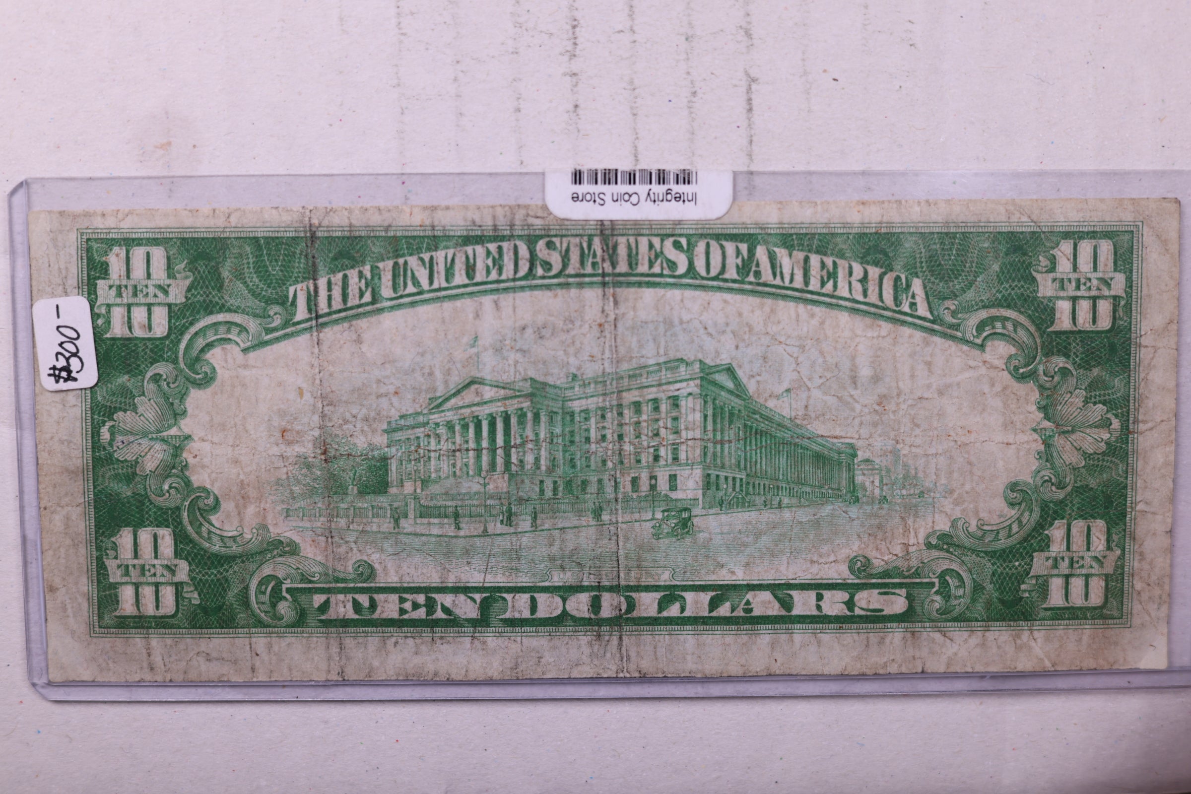 1929 $10., National Currency., Portsmouth, VA.,  Store #0777