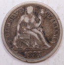 1887 Seated Liberty Dime, Collectible Circulated Coin, Store Sale