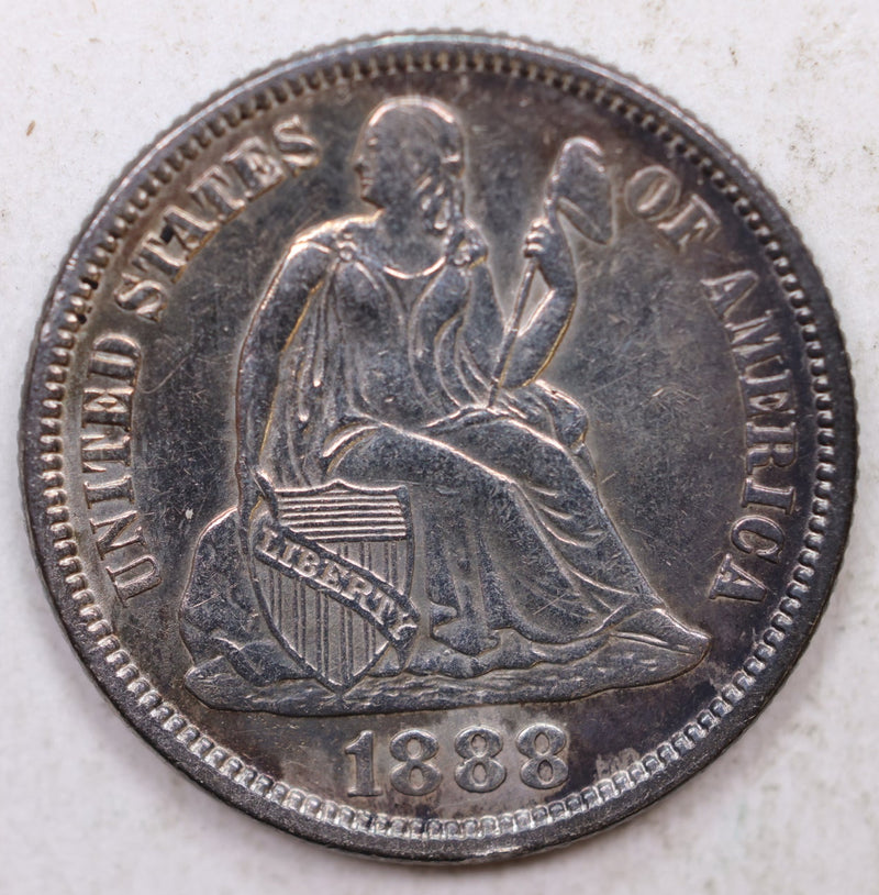 1888 Seated Liberty Dime, Collectible Uncirculated Coin, Store Sale