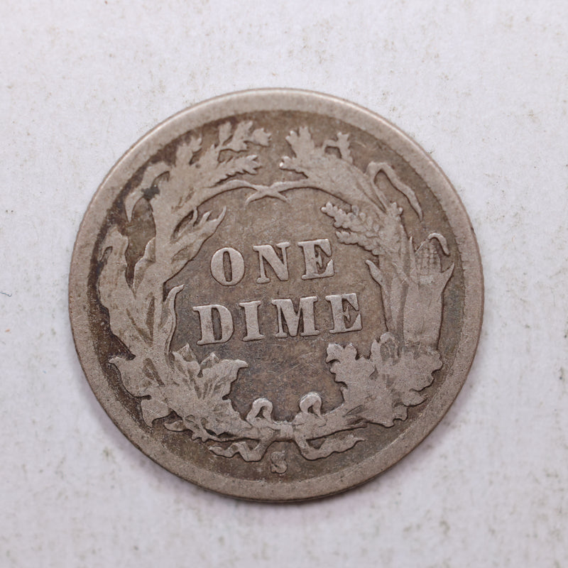 1888-S Seated Liberty Dime, Collectible Circulated Coin, Store Sale