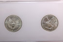 2021 American Silver Eagle, 2 Coin Set, Type 1 and 2, In Capital Holder, Store
