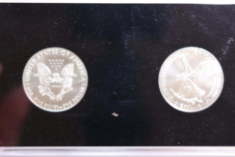 2021 American Silver Eagle, 2 Coin Set, Type 1 and 2, In Capital Holder, Store
