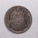 1890 Seated Liberty Dime, Collectible Circulated Coin, Store Sale