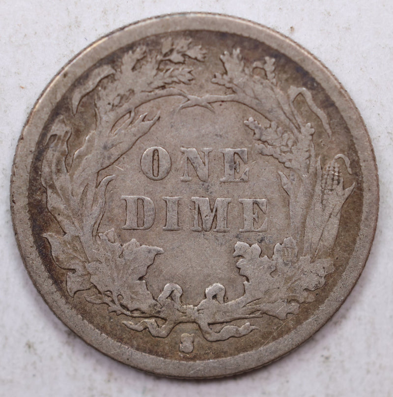 1890-S Seated Liberty Dime, Collectible Circulated Coin, Store Sale