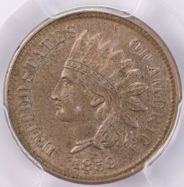 1859 INDIAN HEAD CENTS., PCGS AU-55., STORE SALE #GCT002