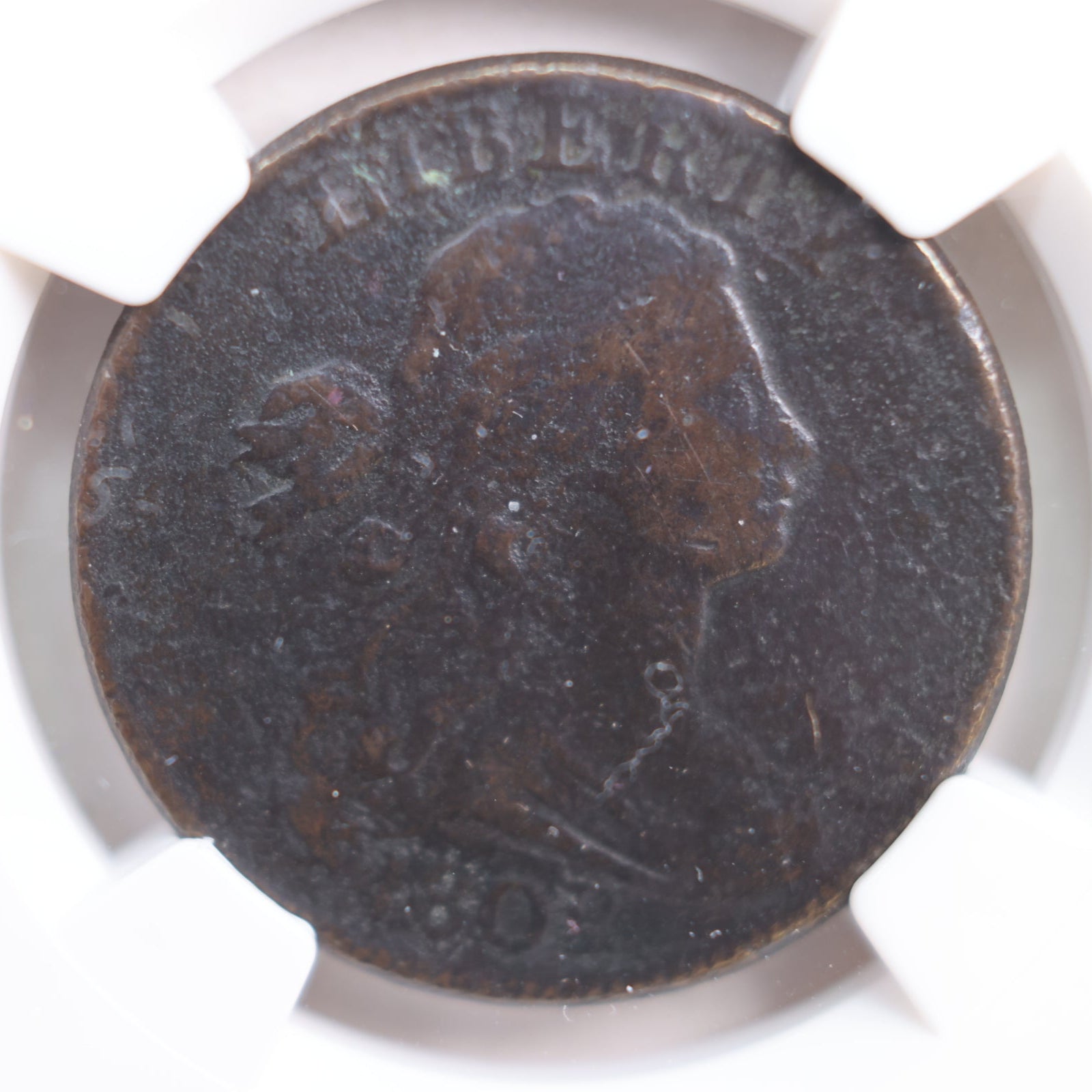 1802 Draped Bust Large Cent, NGC VF Details, Environmental Damage, Store #CT0696