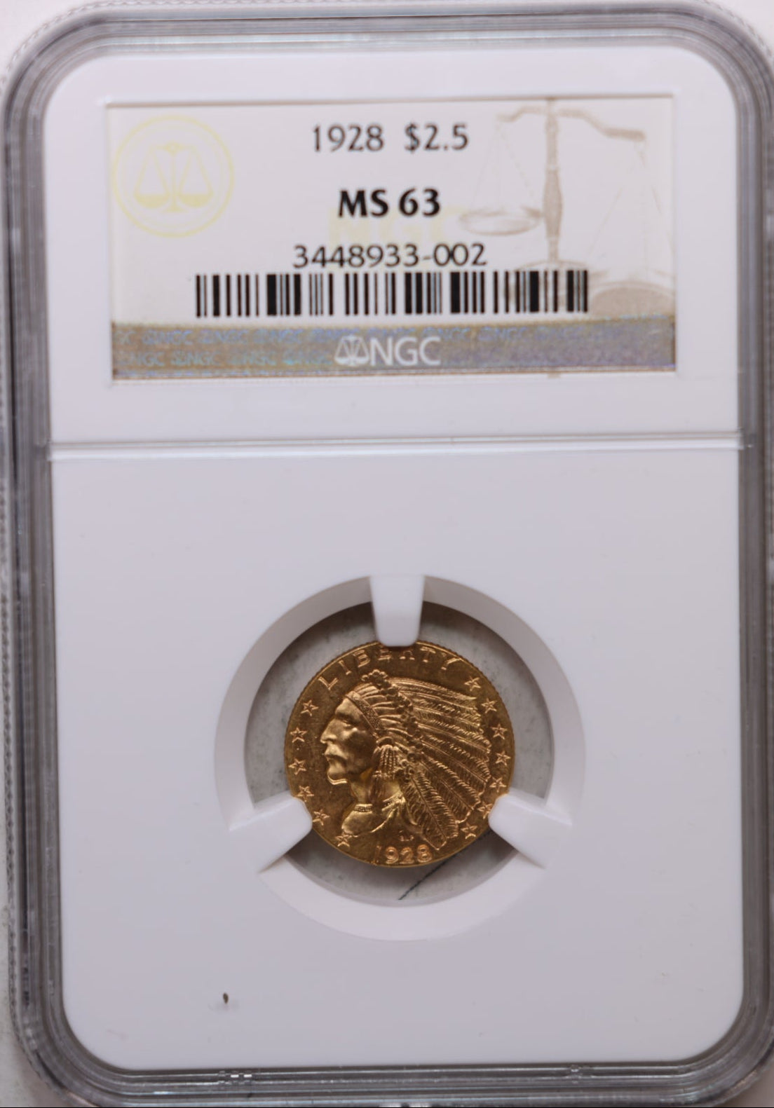 1928 Quarter Gold Eagle, Certified and Graded, NGC MS-63, Store Sale #G0132.