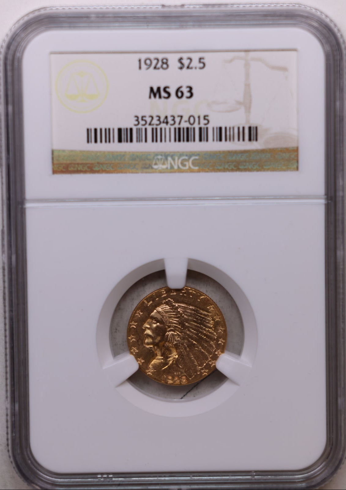 1928 Quarter Gold Eagle, Certified and Graded, NGC MS-63, Store Sale #G0133.