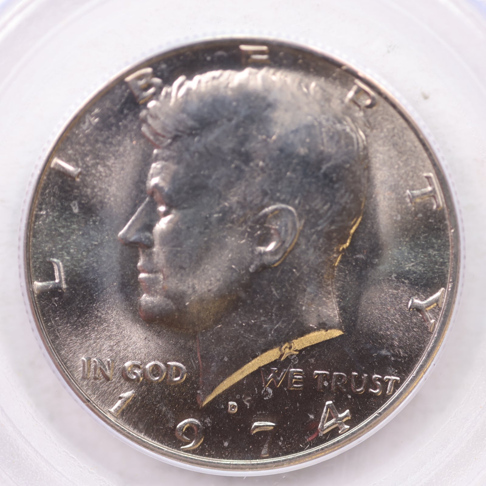 1974-D Kennedy Clad Half Dollar, Uncirculated Coin, PCGS MS-66, Store #GHR148.
