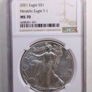 2021 American Silver Eagle, Type-1, NGC Graded MS-70., Store