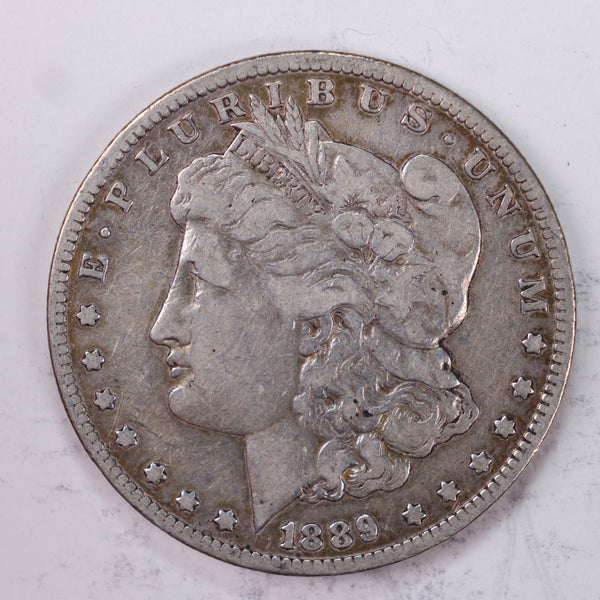 1889-O $1., Morgan Silver Dollar., Fine Circulated Coin, Store #DR0566