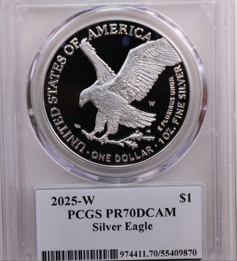 2025-S Proof American Silver Eagle, Premier PCGS PF-70, Store