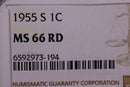 1955-S Lincoln Wheat Cents., NGC MS66 Red., Store