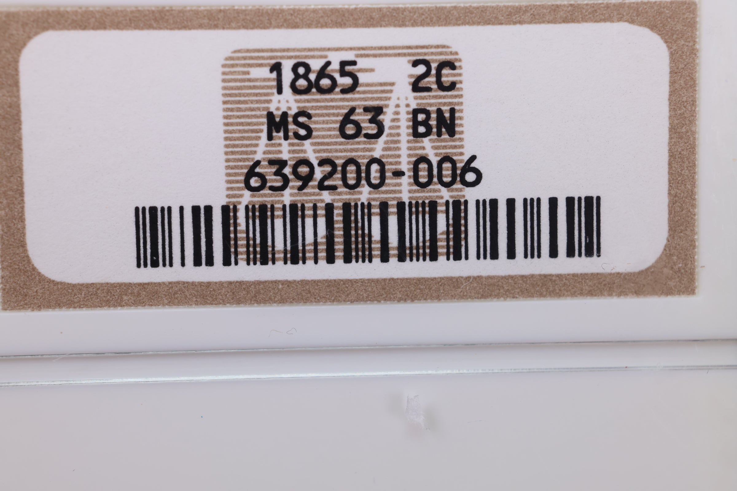 1865 Two Cent Piece., NGC Graded MS-63. Store #30005